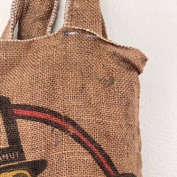 Vintage Mr.Peanut Burlap Tote Bag - Picture 4 of 6